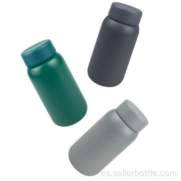 Botella de agua al vacío con tapa de PP de color sólido de 350 ml